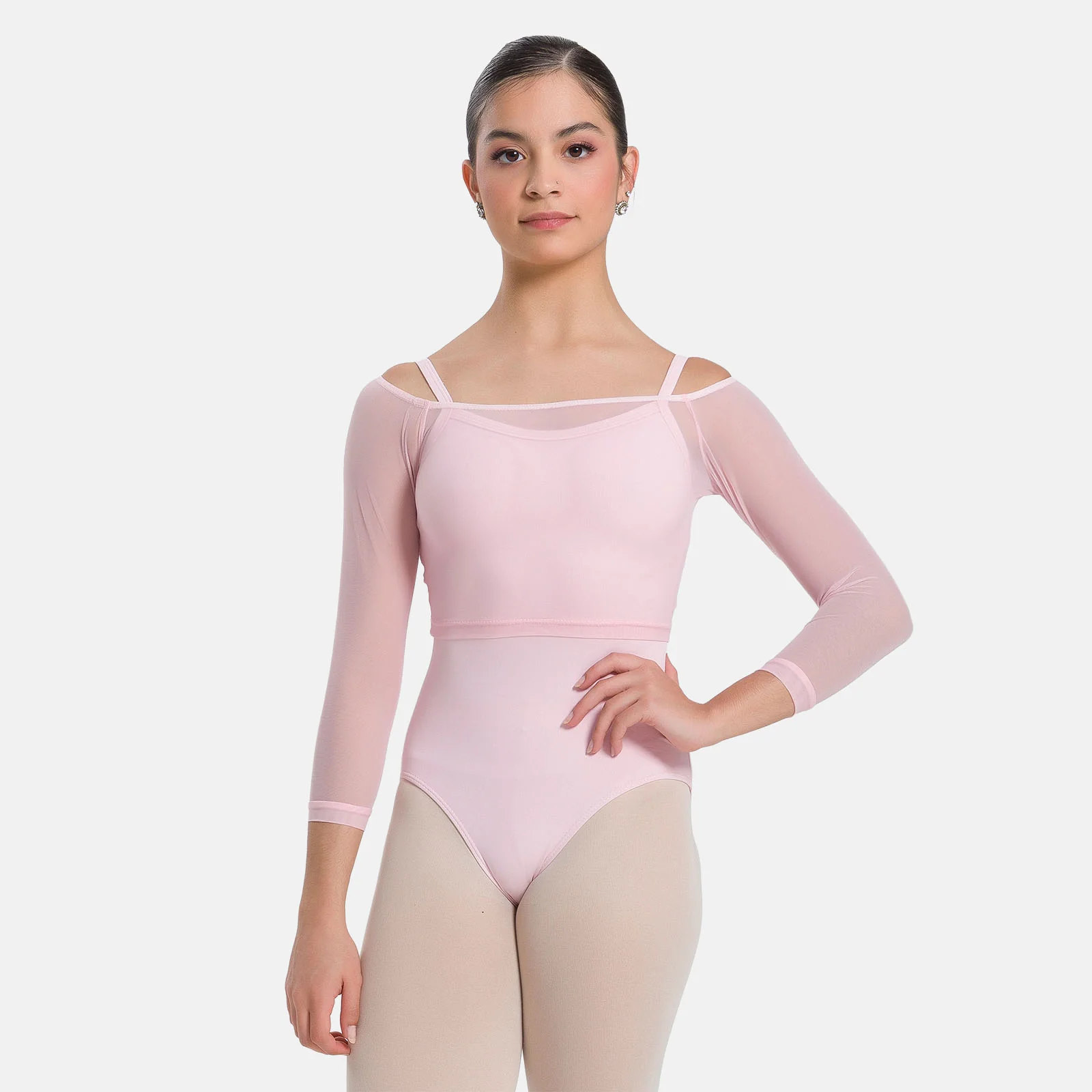 Anala Sheer Long Sleeve Crop Top - SL226 - Image 4